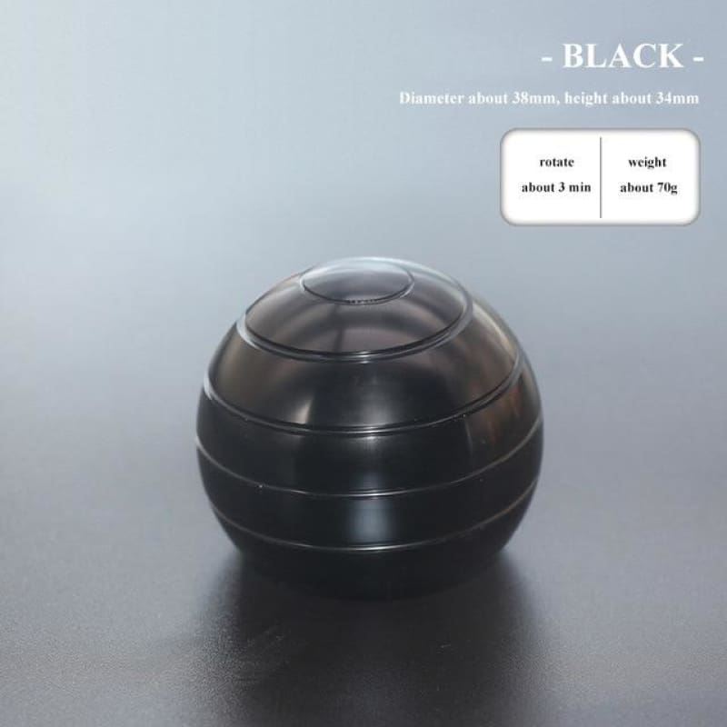 FlySpinner Ball - Boule rotatif gyroscope cinétique rond métal - Black