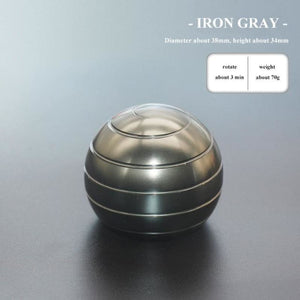 FlySpinner Ball - Boule rotatif gyroscope cinétique rond métal - Gray
